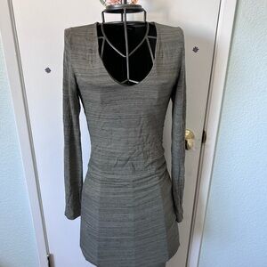 naked wardrobe olive greenish Long Sleeve Dress
